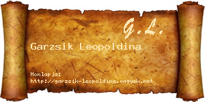 Garzsik Leopoldina névjegykártya